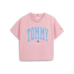 Tommy Hilfiger Baby Girl Pink Sweater Tracksuit And Joggers With Hooded