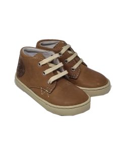 Gbb Boys Tan Soft Leather Lace Up Boots