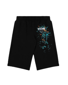Moschino Boy&#039;s Black Paint Shorts SS24