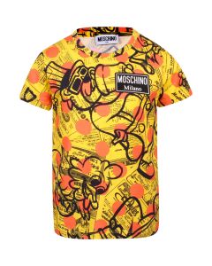 Moschino Kid-Teen Yellow Pages Cotton T-Shirt