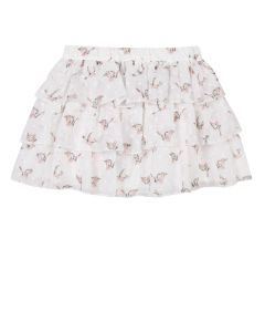 3Pommes Girl's Ivory Chiffon Skirt