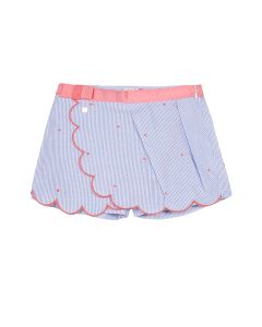 Lili Gaufrette Blue Striped Seersucker Shorts