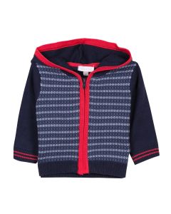 Absorba Boy's Navy and Red Cardigan