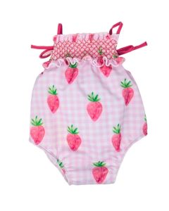 Meia Pata Baby Girls Mezcala Strawberry Swimsuit - Pink SS24