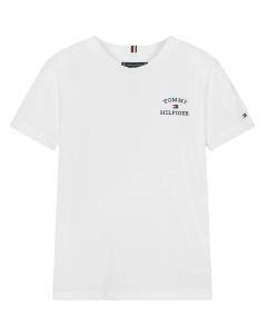 Tommy Hilfiger Boys White Cotton Logo T-Shirt SS24