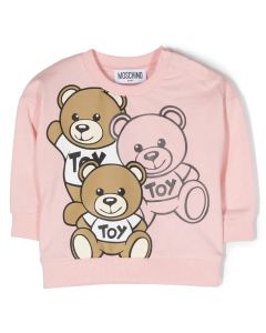 Moschino Baby Baby Pink Cotton Giant Teddy Bear Sweatshirt
