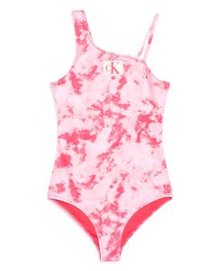Calvin Klein Pink Tie Dye Logo Swimsuit