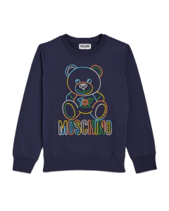 Moschino Navy Teddy Bear Outline Sweatshirt 