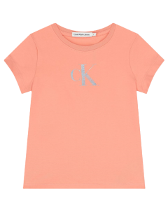 Calvin Klein Girls Blooming Dahlia Logo T-Shirt SS24