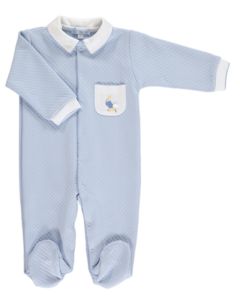 Peter Rabbit Blue Quilted Pocket Babygro