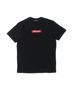DSQUARED2 Black And Red Logo T-Shirt SS24