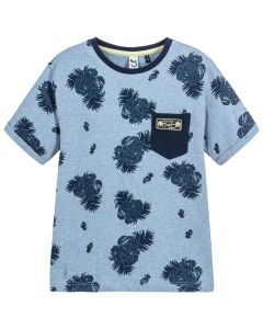3Pommes Boys Blue Cotton T-Shirt