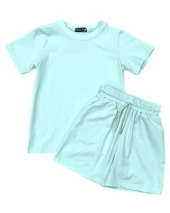 Marco Boys Plain T-Shirt and Short Set Mint