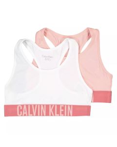 Calvin Klein Coral And White Pack Of 2 Bralettes