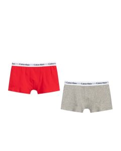 Calvin Klein Boys Red and Grey Logo Boxer Set (2 Pack)