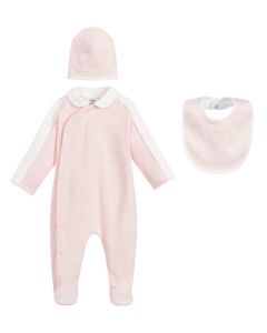 Fendi Pink Cotton Babygrow Gift Set