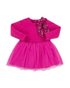 Everything Must Change Girls Fuchsia Knit Tulle Dress