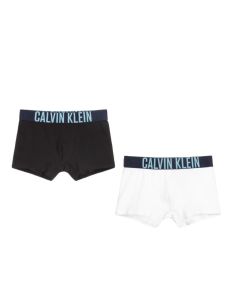 Calvin Klein White & Black Pale Blue Logo Boxers (2 Pack)