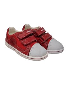 Geox Boys Red "Flick" Canvas Shell Toe Trainers