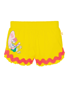 Girls Yellow Cotton Disney Shorts