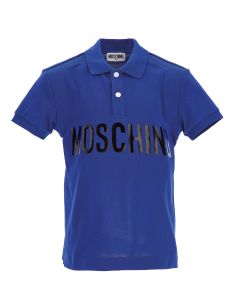 Moschino Kids Royal Blue Logo Polo Shirt 