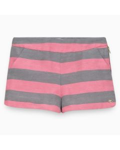 Tartine et Chocolat Girl's Pink And Grey Shorts