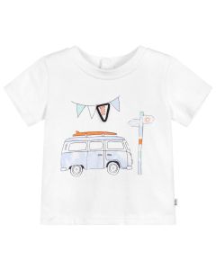 BOSS Baby Boys White Cotton Camper Van T-Shirt