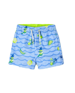 Mayoral Boy&#039;s Fruit Themed Blue Swim Shorts