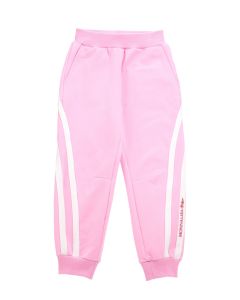 Monnalisa Girls Pink Embroidered Floral Joggers