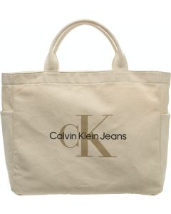 Calvin Klein Girls Eggshell Logo Shopper Bag