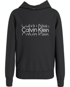 Calvin Klein Boys Black 'Institutional' Cut Off Hoody