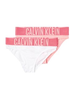 Calvin Klein Coral And White Pack Of 2 Bikini Bottoms