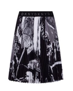 DKNY Girls Black & White Print Skirt