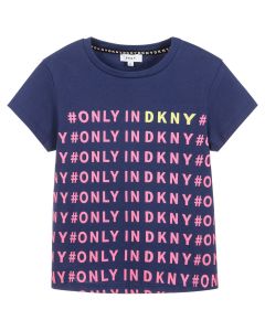 DKNY Girls Blue Logo T-Shirt 