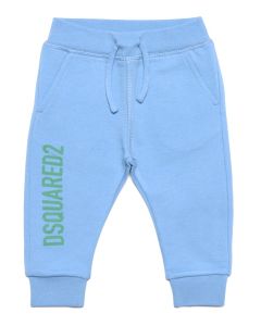 DSQUARED2 Baby Crystal Blue Organic Cotton Joggers