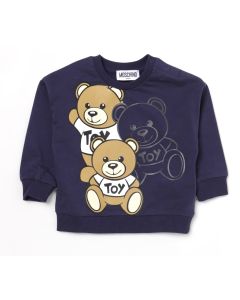 Moschino Baby Baby Navy Blue Cotton Giant Teddy Bear Sweatshirt