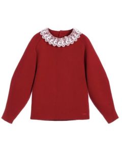 Chloé Red Knitted Cotton Sweater