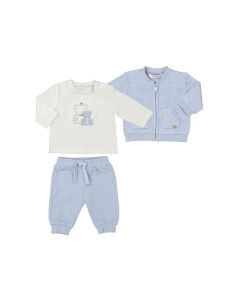 Mayoral Baby Blue 3 Piece Cotton Tracksuit