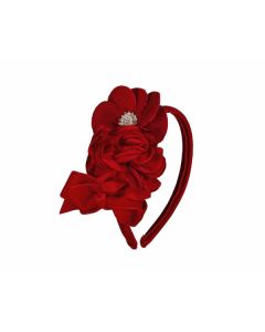 Mayoral Girls Red Velvet Flower Headband