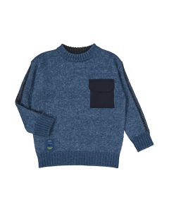 Mayoral Boys Blue Jumper With Pocket Recycled Fibres