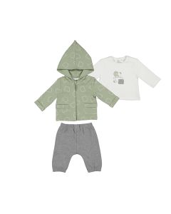 Mayoral Baby Green 3 Piece Cotton Tracksuit
