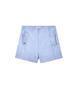 Mayoral Girls Blue Faux Suede Shorts