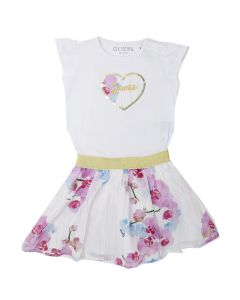 Guess Girls Pink Orchid Top And Skirt Set