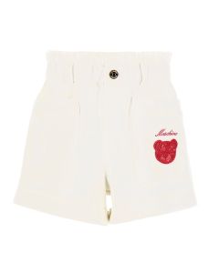 Moschino Girls White Lace Teddy Bear Cotton Shorts
