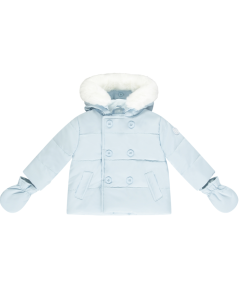 Mini Mitch &amp; Son Pale Blue &#039;Henry&#039; Jacket With Mitts