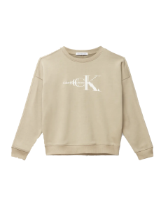 Calvin Klein Boys Beige 'Natural Dye' Monogram Sweatshirt