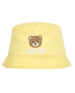 Moschino Baby Girls Yellow Teddy Print Sun Hat