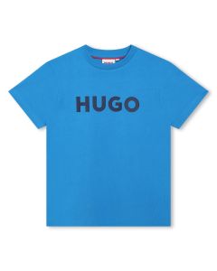 HUGO Boys NS 2024 Bright Blue Organic Cotton T-Shirt