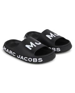 MARC JACOBS Black &amp; White Logo Slides