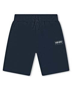 KENZO Boys Navy Blue SS2024 Cotton Bermuda Shorts